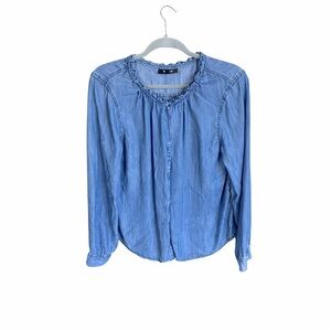 DKNY Light Blue Modal/Viscose Blouse very soft